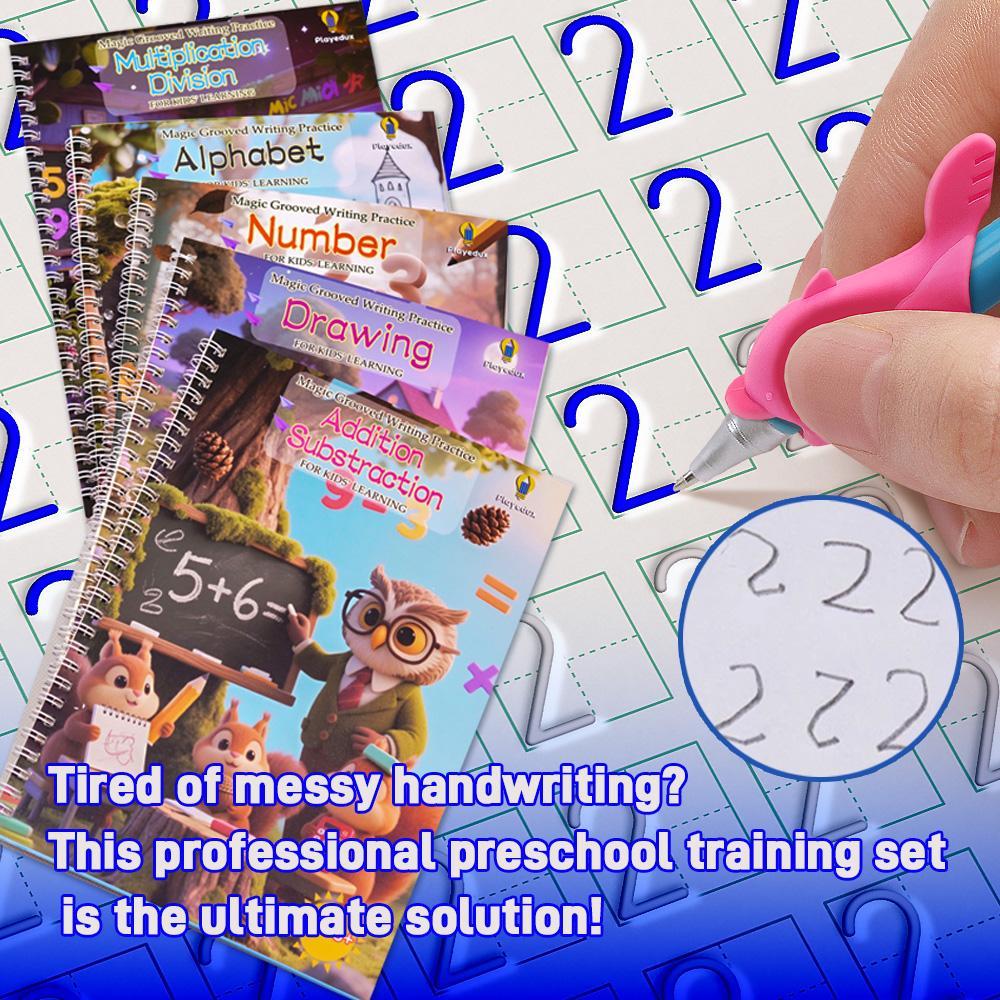 8-Pack Children's Magic Practice Copybooks Set with Pen