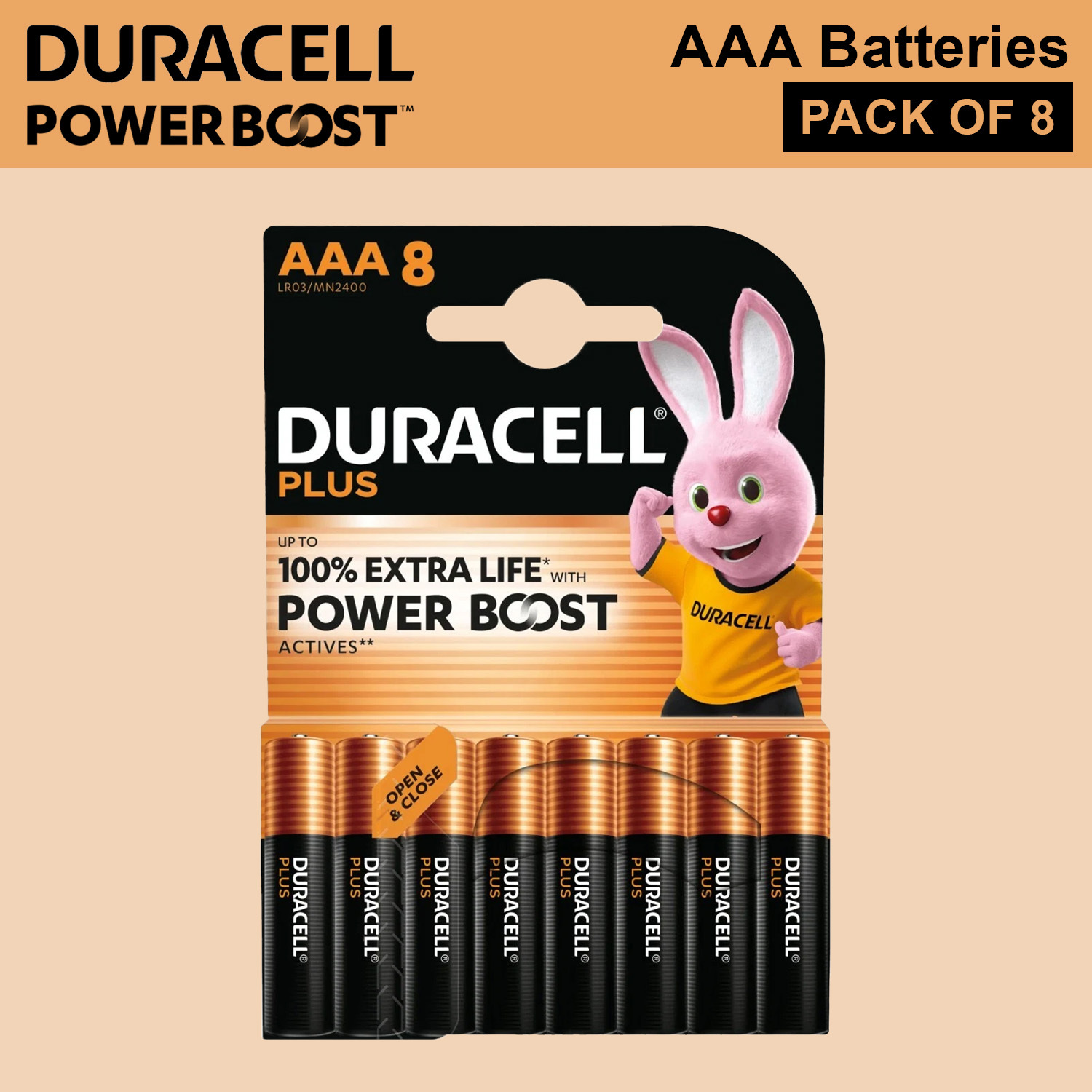 TEMU 8x Duracell Plus Aaa Alkaline Batteries 1.5v With , Long-lasting Everyday Power For & Small Devices