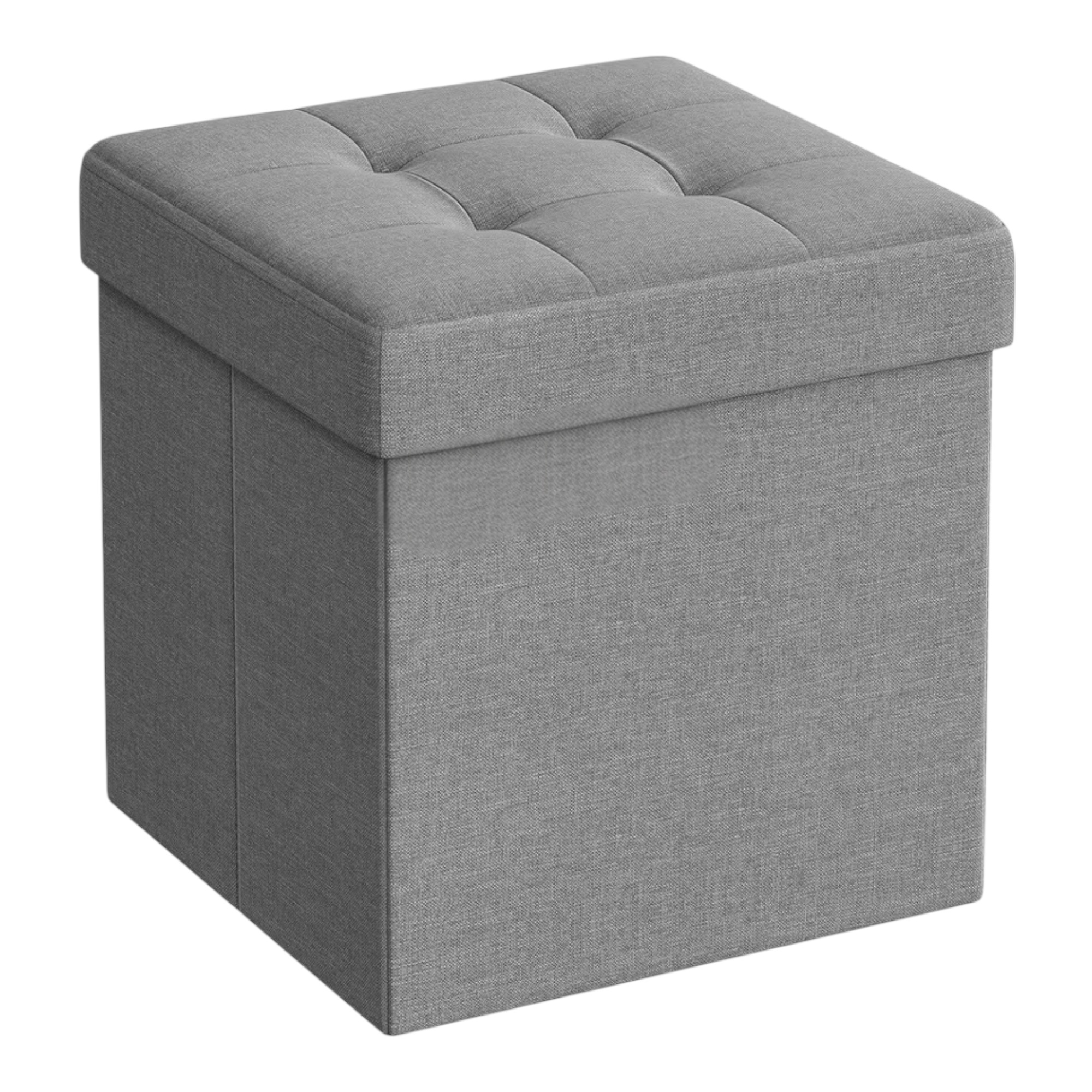 TEMU Puff o de almacenaje Plegable | Taburete Reposapiés | Baúl de Almacenamiento | Taburete Reposapiés.para Cama, Dormitorio, salón, Comedor o