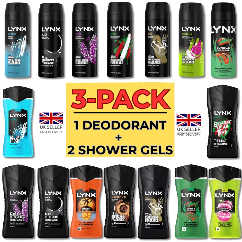   deodorant shower gel 3 pack bundle   1 deo 150ml 2 shower gels 225ml africa   black gold     fresh sunset   refresh     deodorant shower gel body wash cleanser for men save money buying multipack bundle daily use deep clean long lasting     formula   collection scents are       bath body  