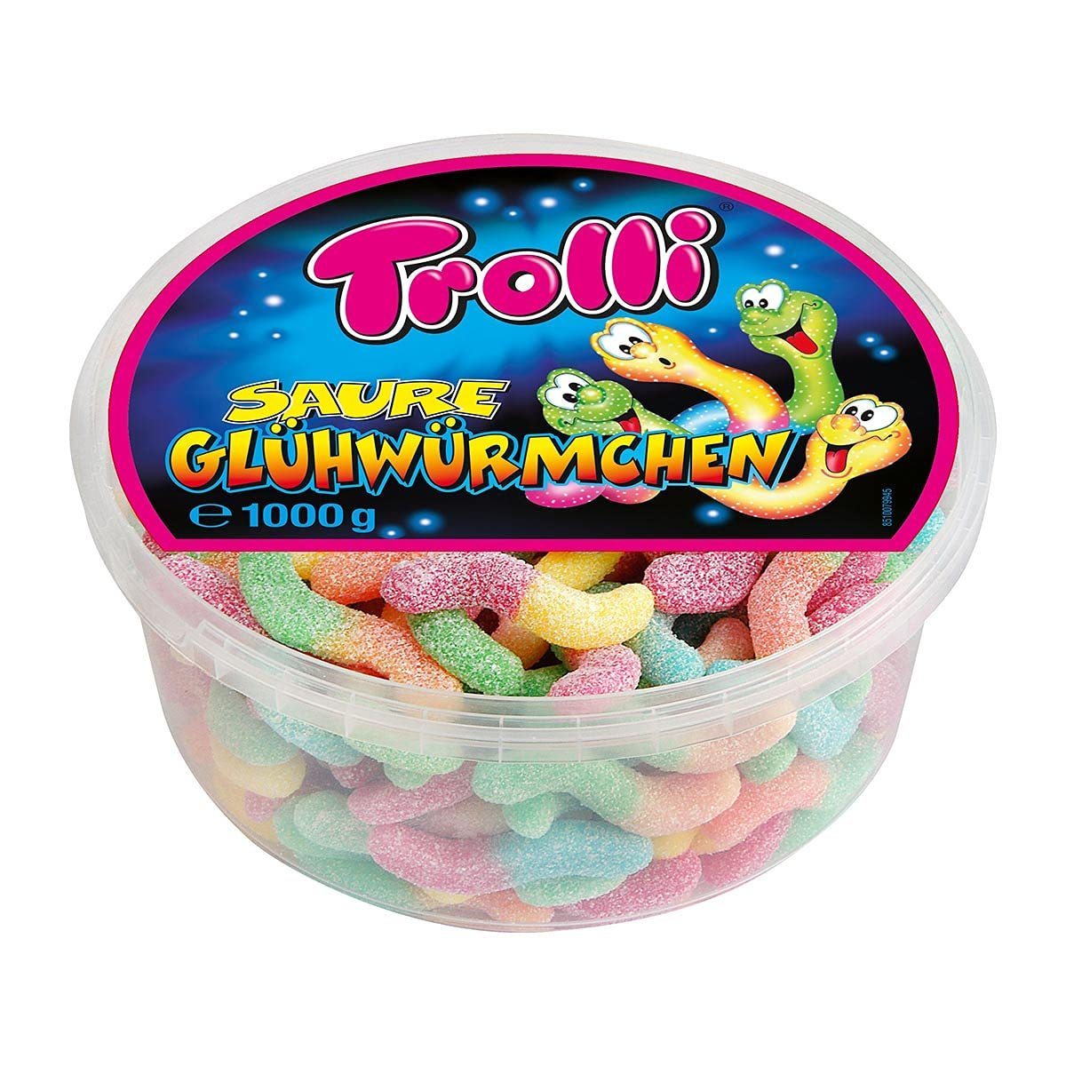 Image of Trolli Sour Glow-in-the-dark Fireflies 150-pack – Fruit Gum Mix, Extra Sour, Vibrant Colors, Perfect For Sharing