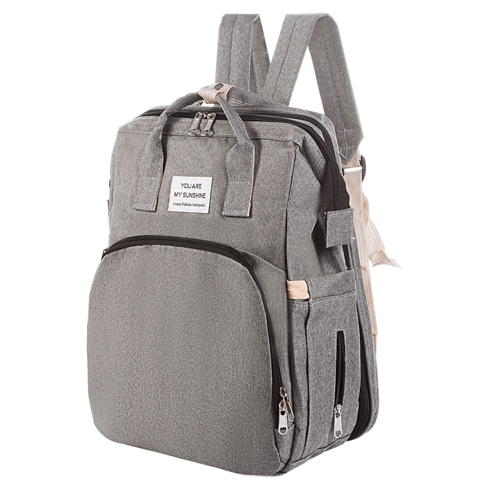 stilvoller, multifunktionaler wickelrucksack mit großer wickelunterlage