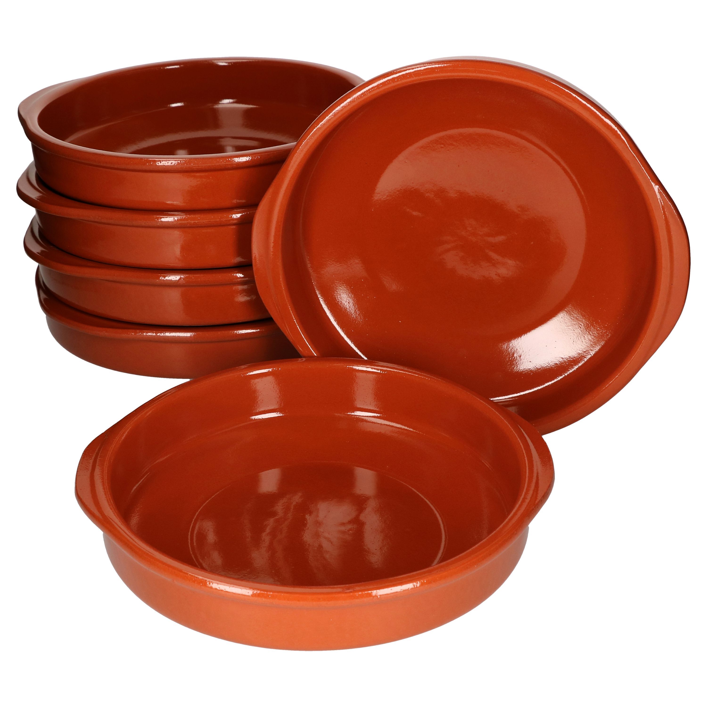 E-shop 6er Set Cazuela Tonschale mit Griffen 24cm XL - 99504