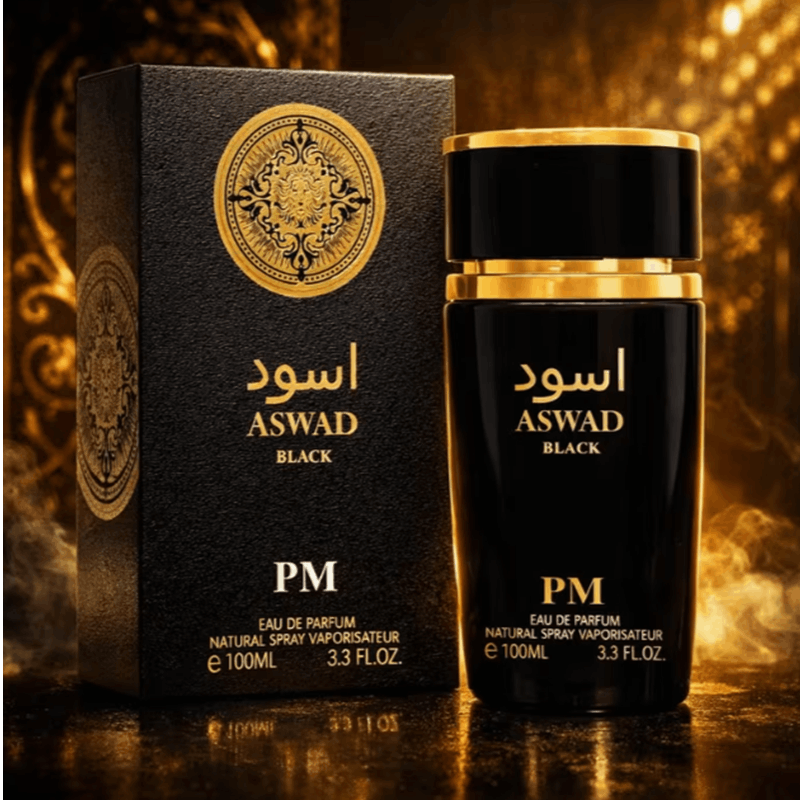 Everlyx - Perfume Aswad Black Pm Eau De Parfum 100ml And Fragrance With An Oriental Character And Spicy , Dark And Elegant With A Warm Base.