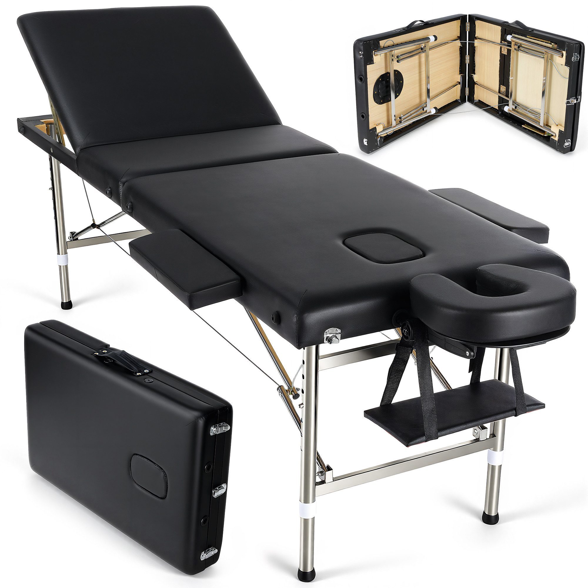 TEMU Massage Couch Foldable Massage Couch Massage Bed 2-zone Massage Couch 230kg, Multifunctional Couch For Salons, Massages, Tattoo , Spas, Therapy