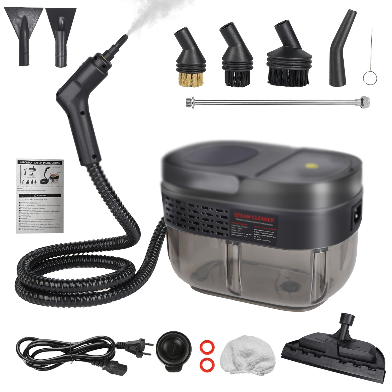 TEMU Steam Cleaner Replacement Parts, With 11pcs Accessories,