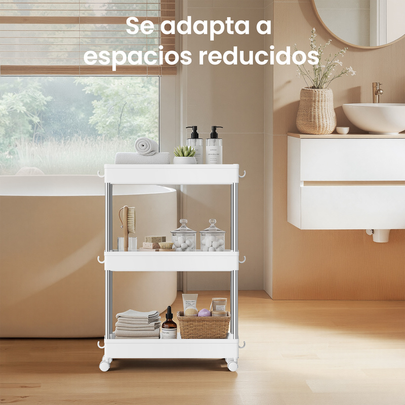 TEMU Organizador de Cocina Extensible, Estante de Especias Pequeño, para Armario, Metal
