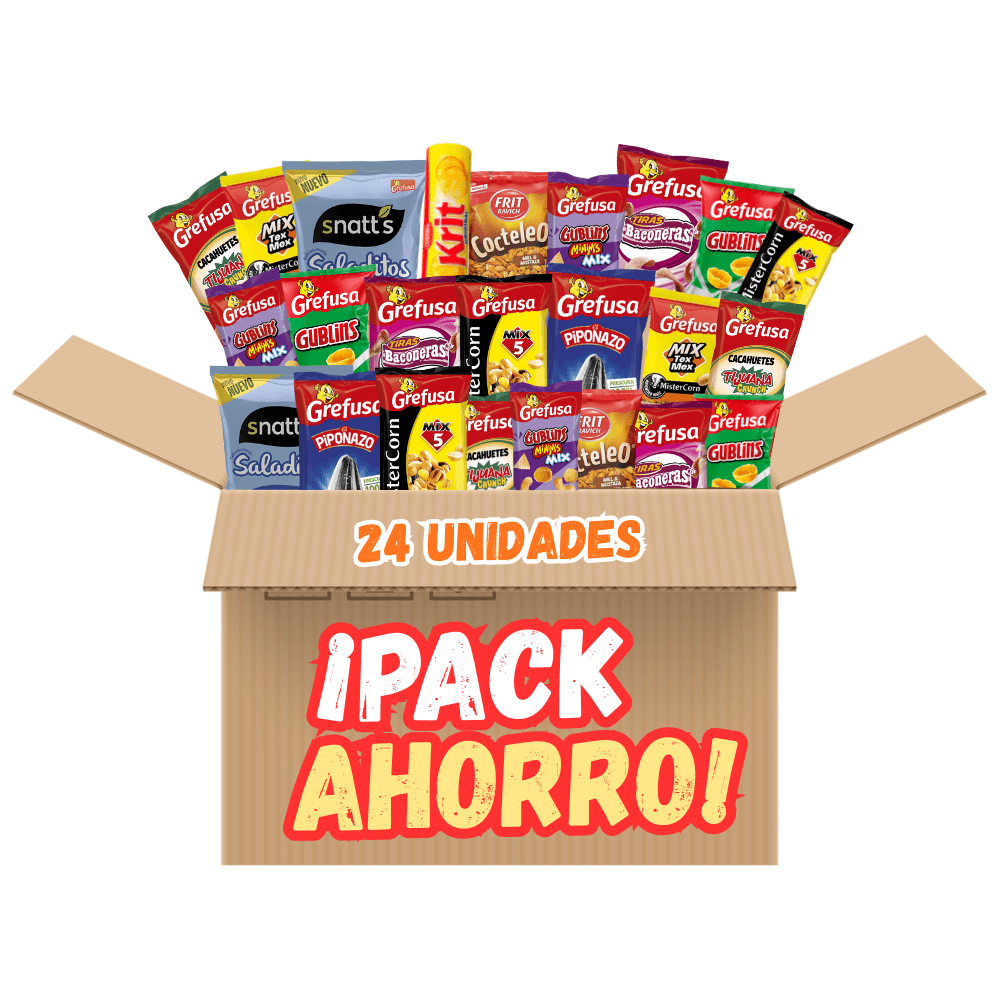 TEMU Picoteo Mix - Pack Ahorro de Snacks Variados (24 paquetes)
