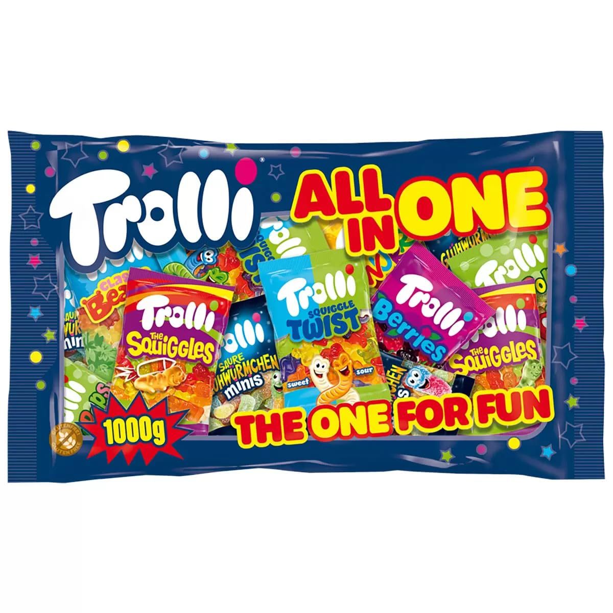 Trolli All-in-one Fun Mix Colorful Fruit Gummies (42 Minis) 1000g