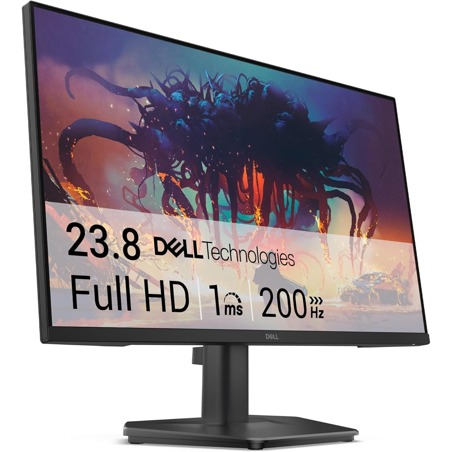 dell 24 gaming monitor se2425hg full hd 1920x1080 200hz fast ips 1ms   premium 99 srgb vesa 100x100mm displayport 2   3 year warranty black