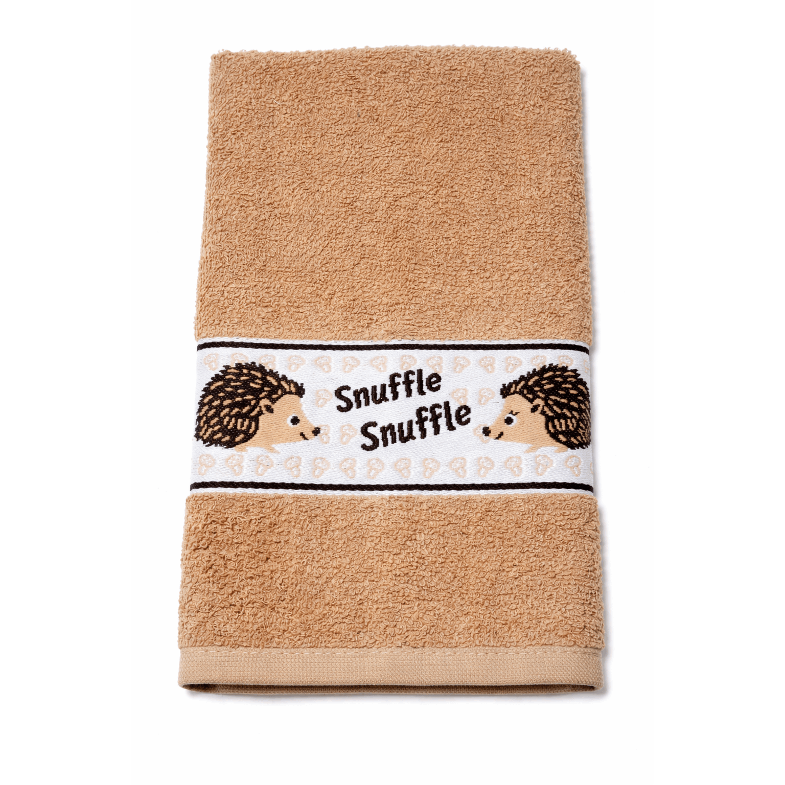 TEMU Hedgehog 2 Pack Large Cotton Tea Towels Beige | Jacquard Hedgehog Design Border | Uk Stock Fast