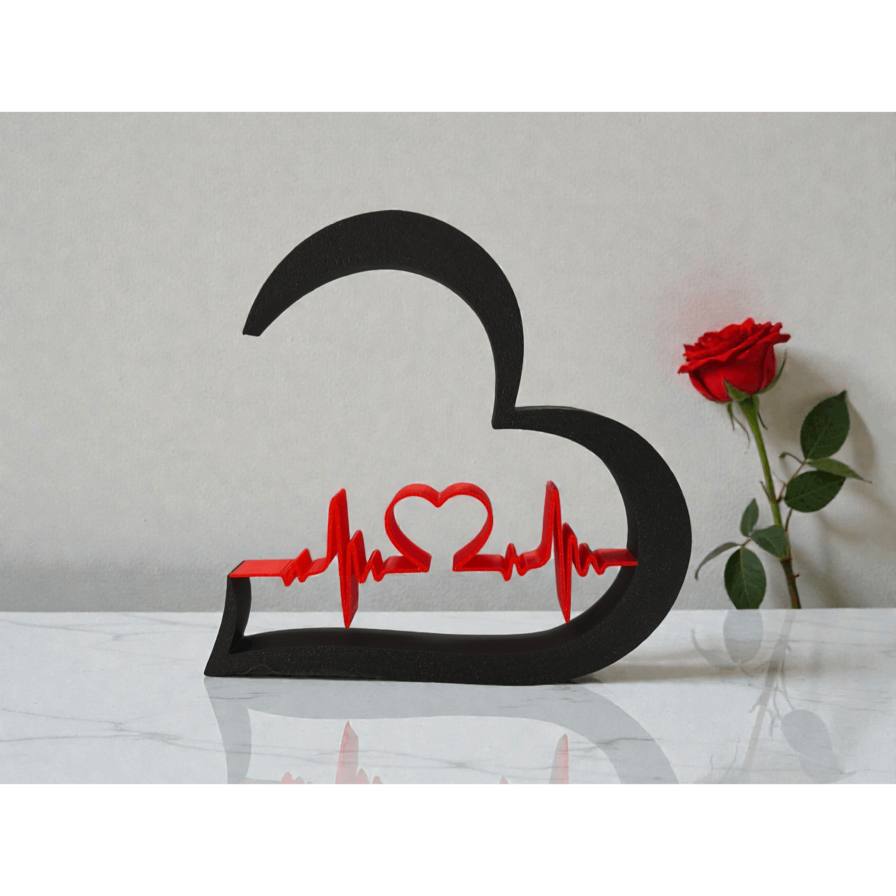 E-shop Moderne Herz-Deko mit EKG-Linie – Liebe & Verbundenheit