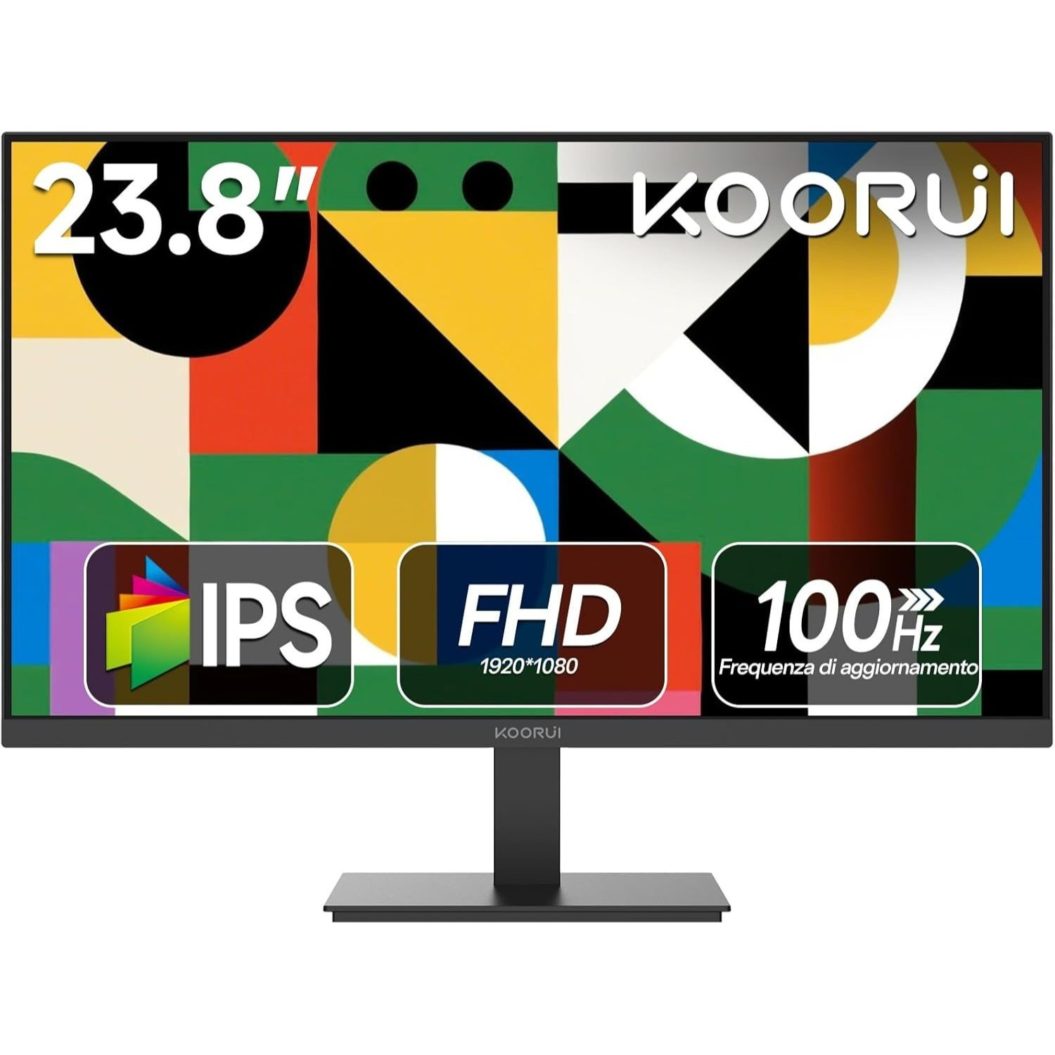   24 monitor e2411f ips fhd 1920x1080 for office 100hz pc monitor eye care   i vga vesa 100 x 100mm