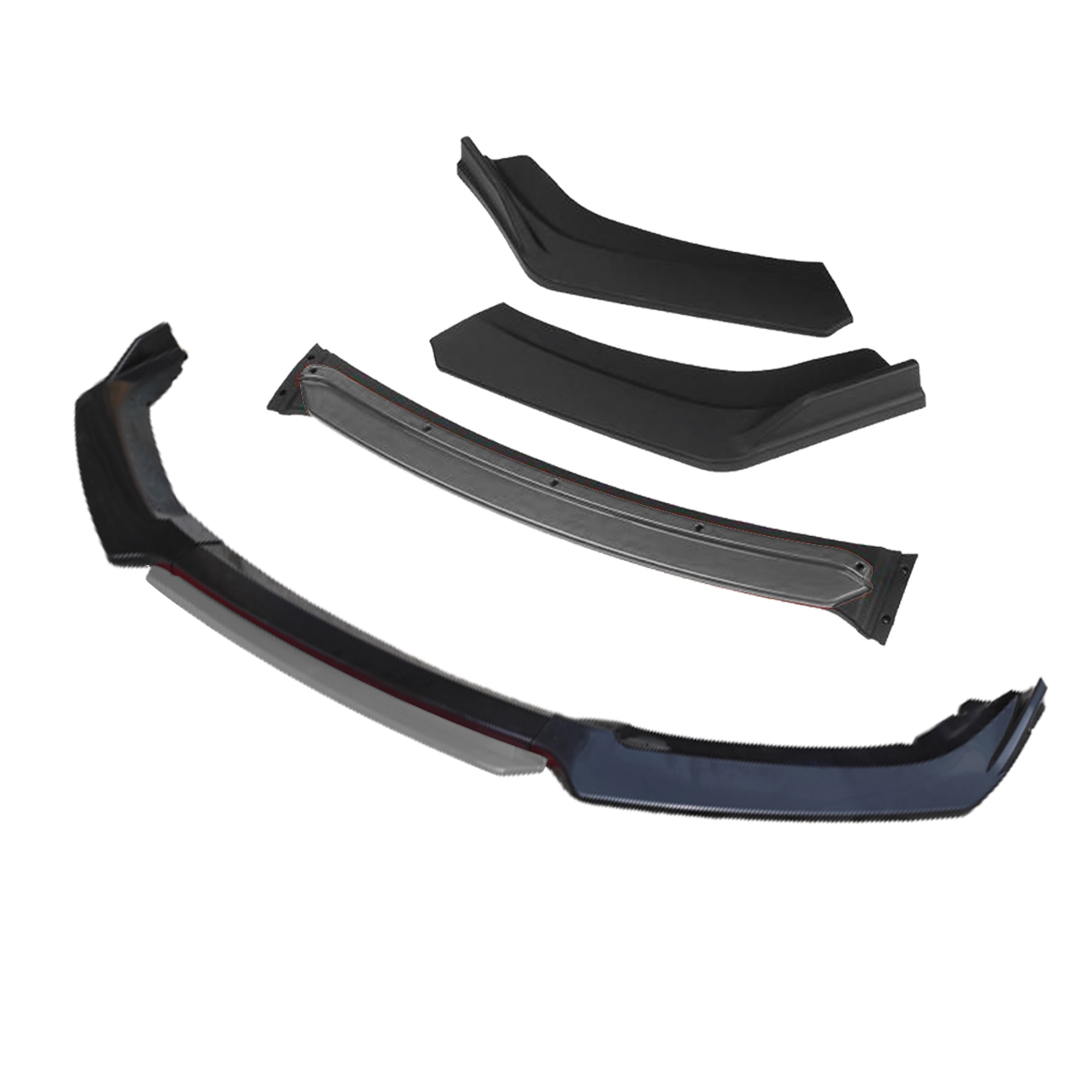 Front Bumper Lip Wrap For C4 2004-2018 Compatible Fc5 Model 4pcs & 3pcs Colors Adjustable Universal Car Tuning