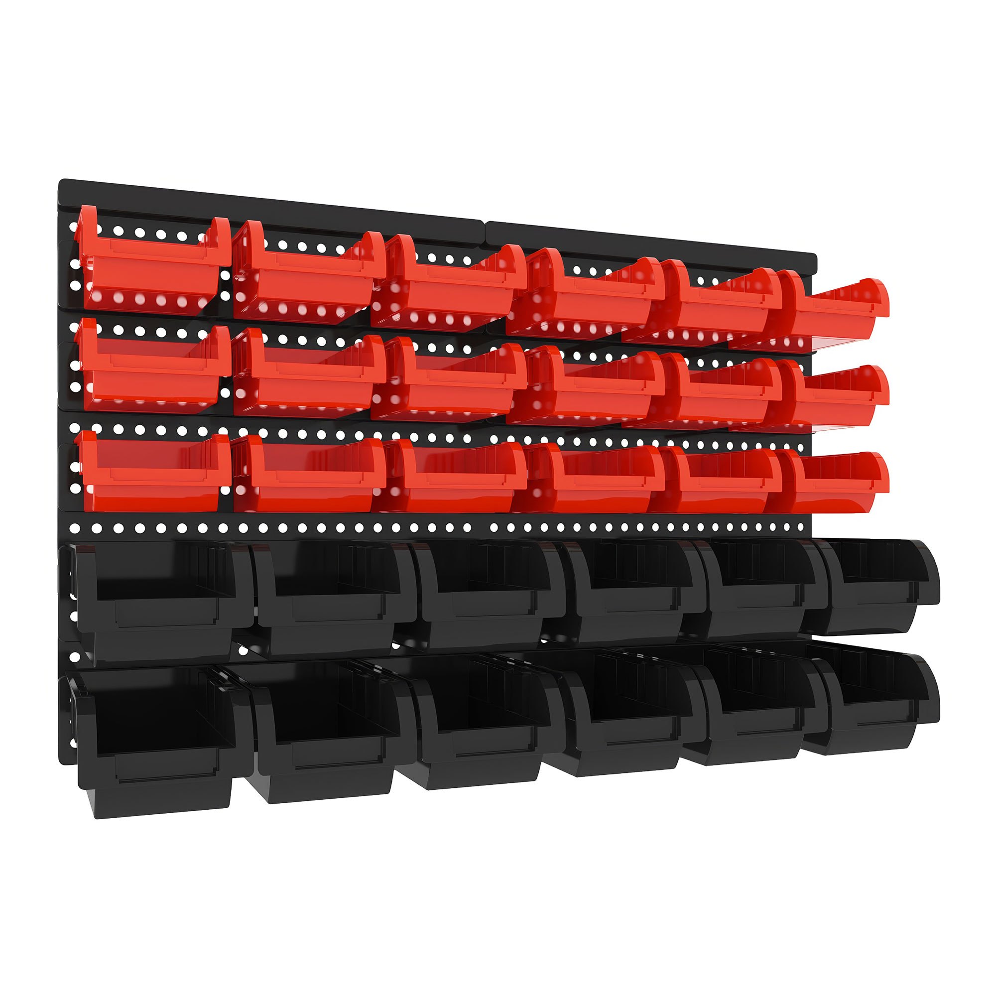 Peg Small - Wall-mounted Tool Panel 64x41 Cm With 30 Stackable Storage Boxes