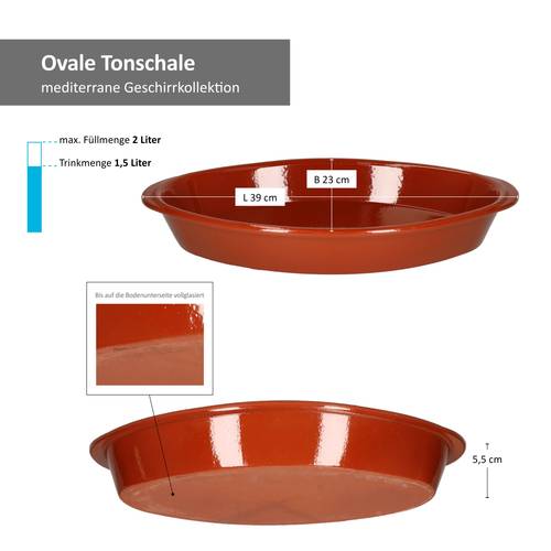 teglia da ovale ton 39x23cm l - 99518