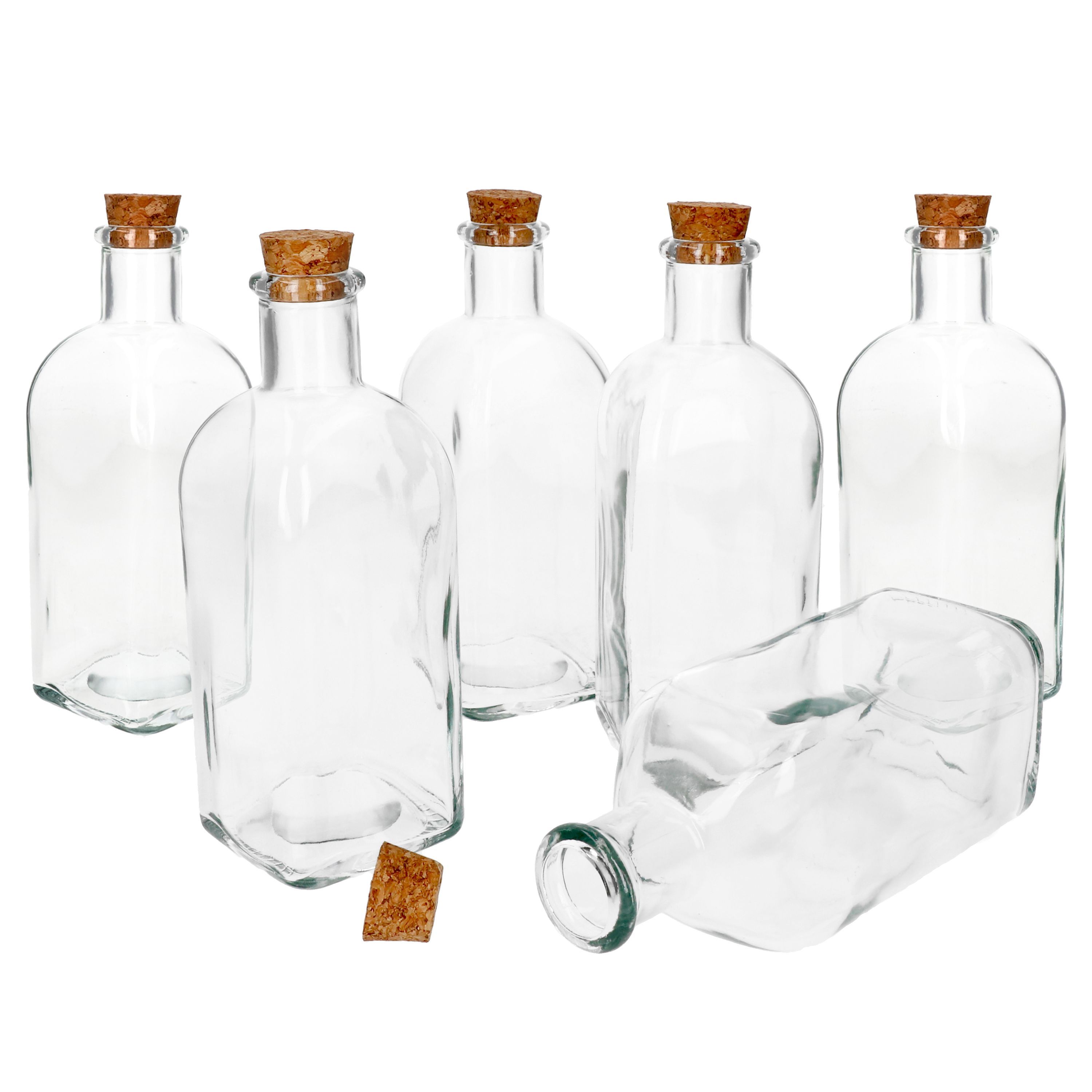 Image of 6-piece Set Vivalto Bottle 500ml Cork Stopper 79886