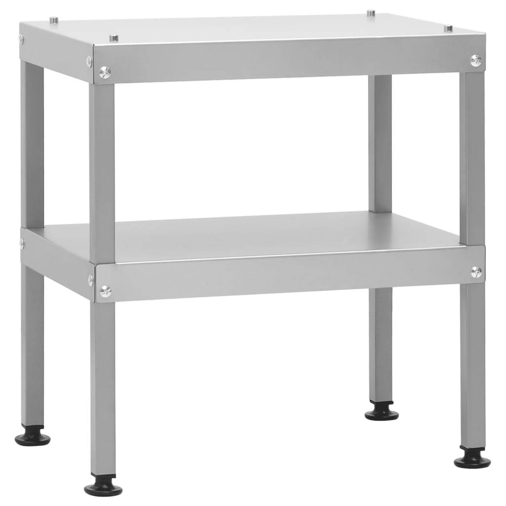 Image of Vidaxl Table For Oven, Kitchen Table For Pizza Baking, Preparing Meals, Preparation Table With Height-adjustable Legs, Worktable Grill Table, Galvanized Steel