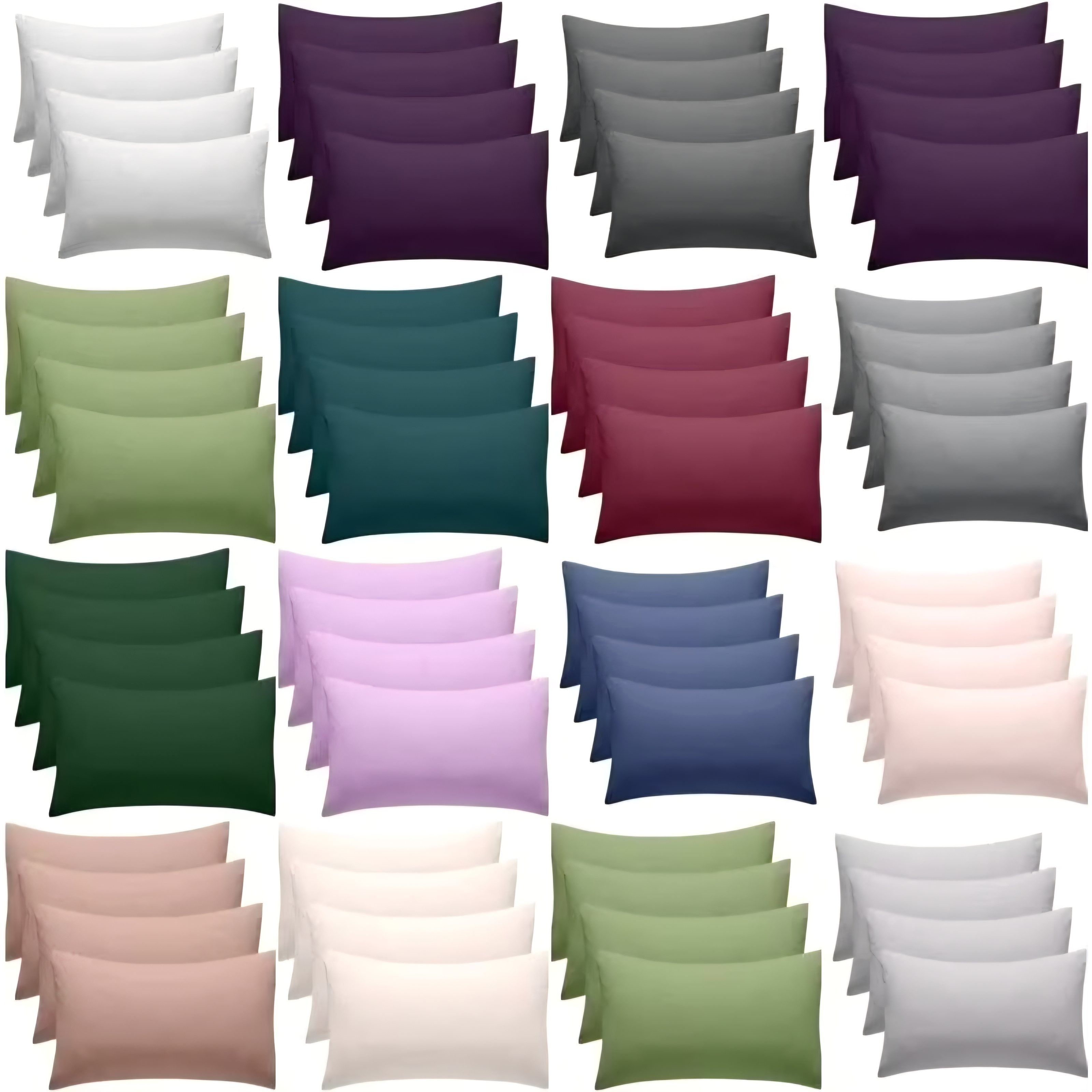 pillow cases pack of 4 plain cover luxury pillowcases   and fade resistant   microfiber ultra soft fabric