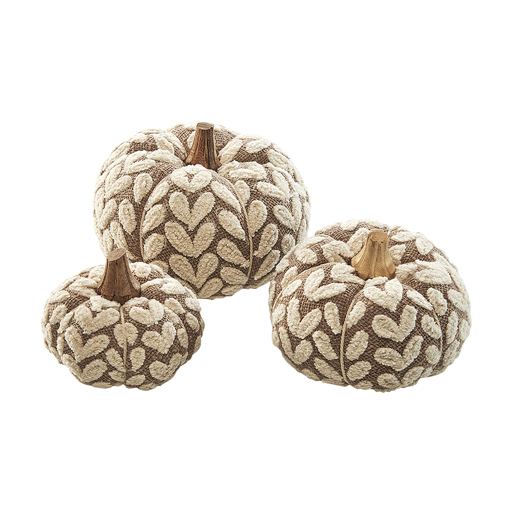 TEMU Decorative Fabric Pumpkins In A Set Of 3, Dimensions . 20x14 Cm 17x10 Cm 11x9 Cm Decorative Autumn Decoration Pumpkin Set For Living Room Dining