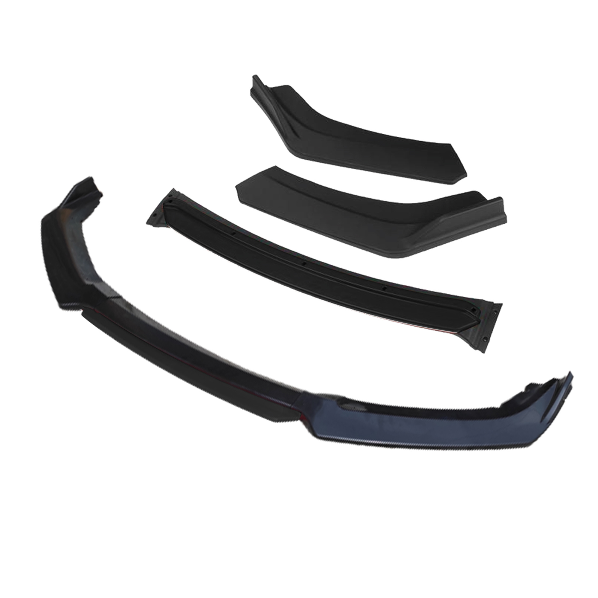 Front Bumper Lip Wrap For Vw Jetta Mk6 2011+ Fc5 Model 4pcs & 3pcs Colors Adjustable Universal Car Tuning