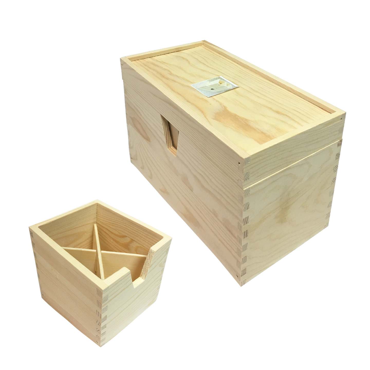 TEMU de Almacenamiento de Madera con Compartimentos Internos | de Madera Apilable con y | Organizadora de Madera para Hogar | de Madera con