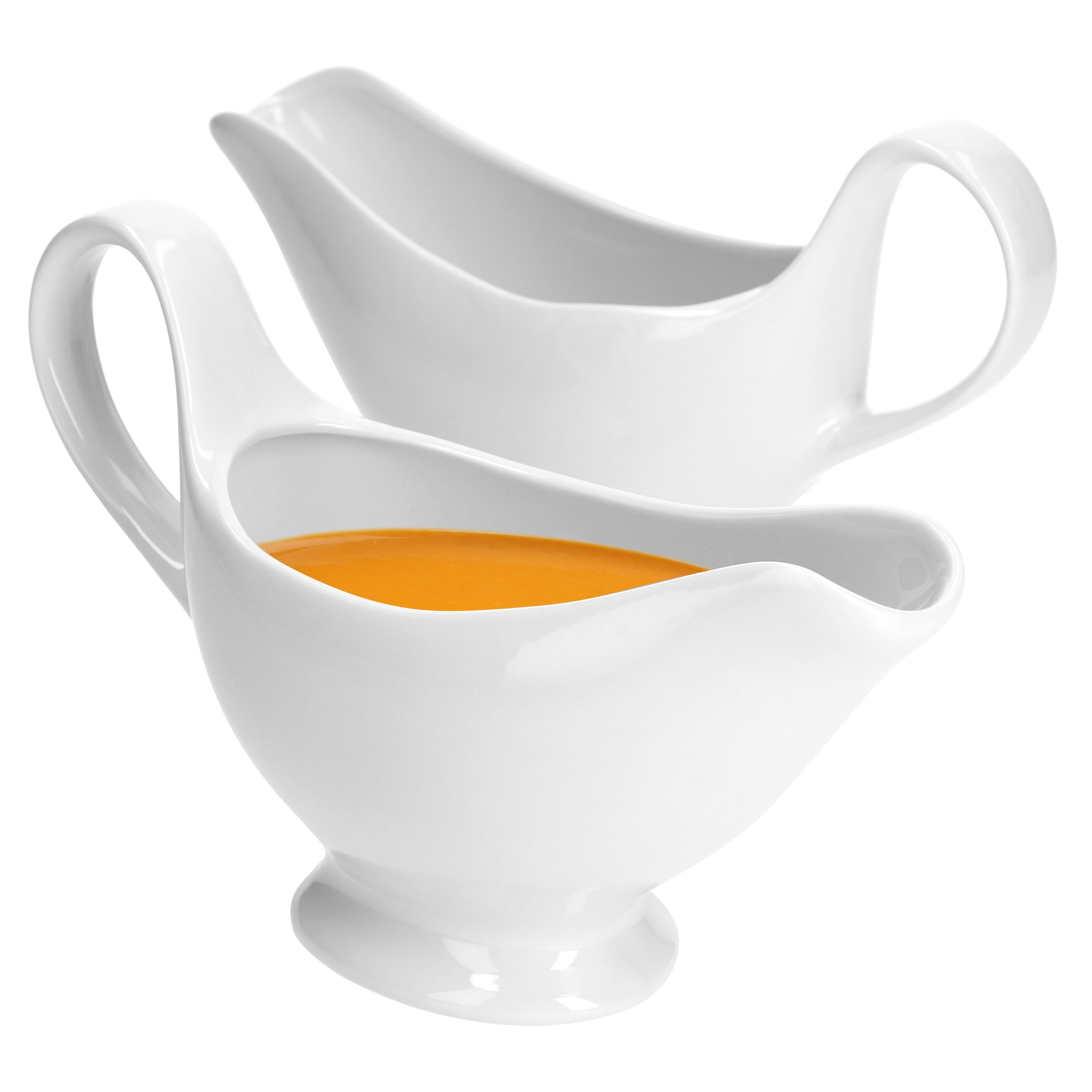 TEMU 2-piece Sauce Boat Set, 20x7.5x12.5 Cm, White - 24302865