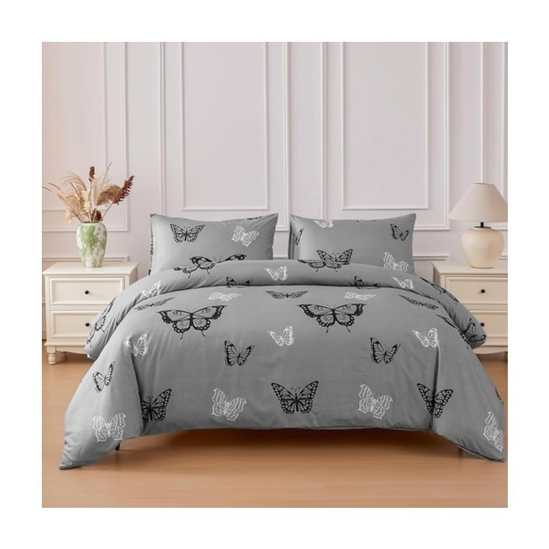 TEMU Nórdica para Cama Juego de3 Piezas Estampada - de Edredón 120x220cm ,220 x240cm,260 x240cmy 2 de Almohada 50x75cm - Microfibra y Transpirable,