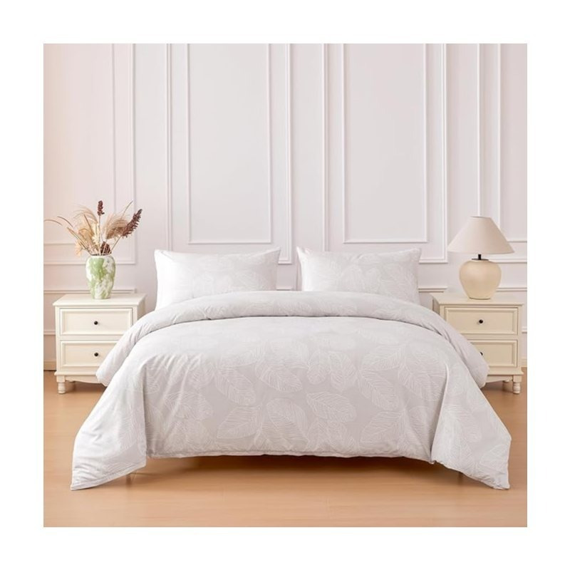 TEMU Nórdica para Cama Juego de3 Piezas Estampada - de Edredón 120x220cm ,220 x240cm,260 x240cmy 2 de Almohada 50x75cm - Microfibra y Transpirable,