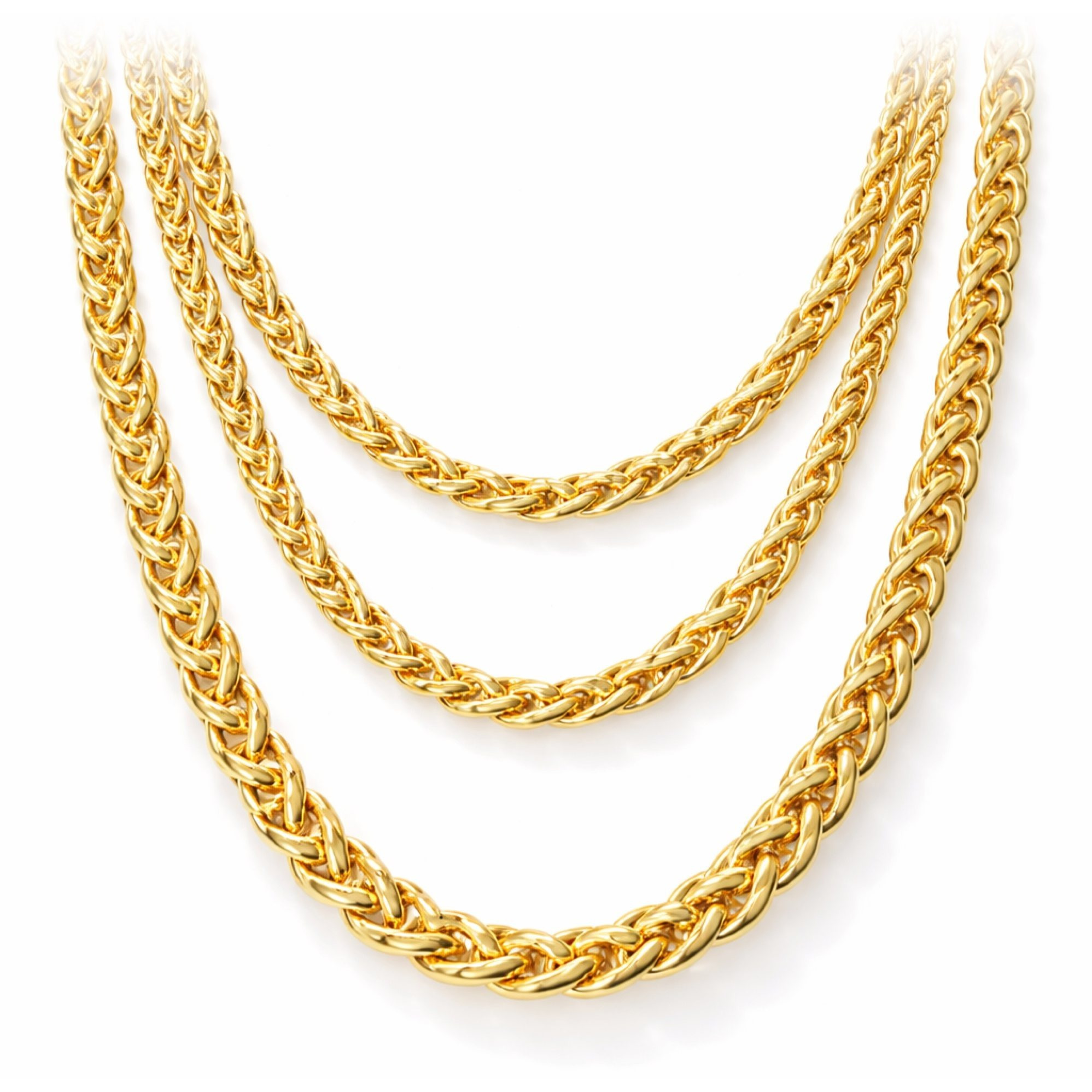 Tk Gold- . 50 Cm – Gold- Armor Chain Accessory For Carnival & Mardi Gras – 80s & 90s Theme Like &