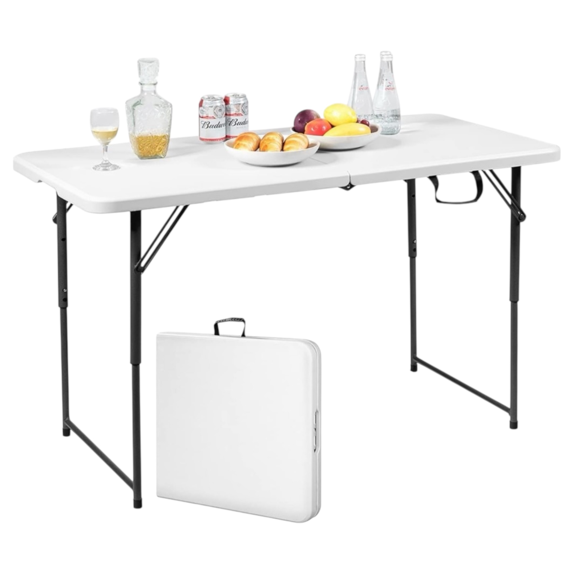 TEMU Mesa plegable multiusos ultrarresistente para 4 363kgs protección uv 122x61x56 - 91,5 cm UV100