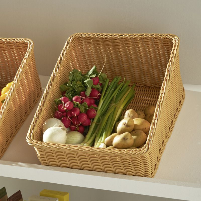 Poly Rattan Display Basket, 40x50 Cm, Shelf Basket, Bread Basket