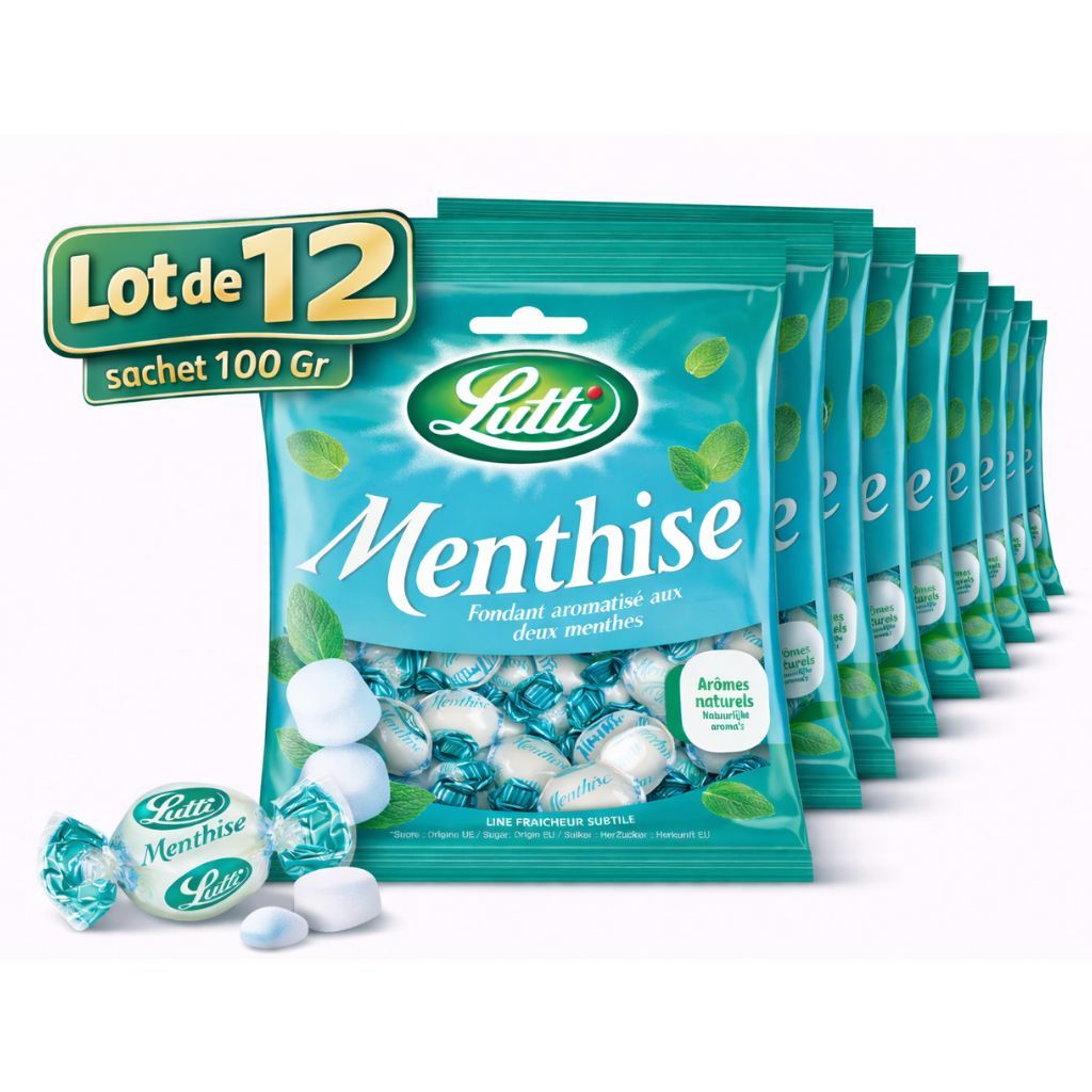 Lutti, Peppermint Candies, Menthise - 100g Bag