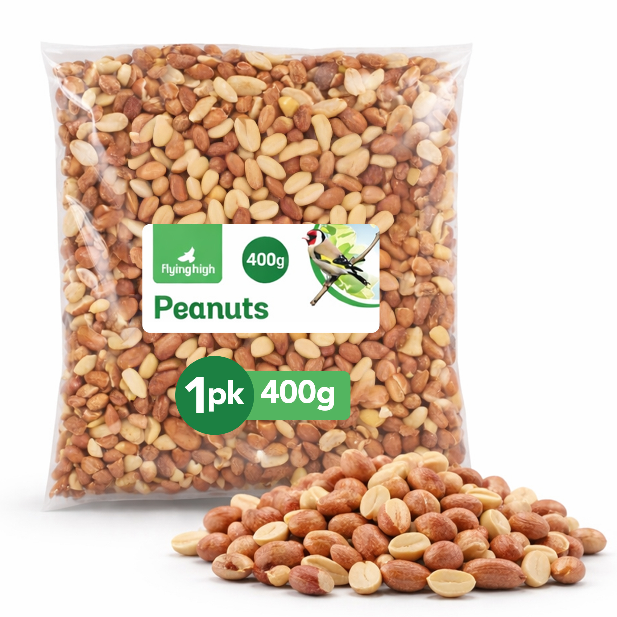 TEMU Flyinghigh Bird 1 Pack (400g) | Premium For Feeders | High Energy Peanut Feed For Garden Birds | Protein-rich For Outdoor Feeding