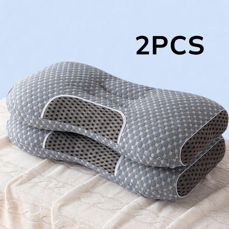 1/2pcs Sleep Pillow High Quality Core Ergonomic Contour Support Pillow Suitable for Soft Sleep,Non-collapsing High Pillow Core,Can Be Used All Year Round,Multi-Functional Bedding Pillow for Sofa, Neck, Shoulder, Side, Back & Belly