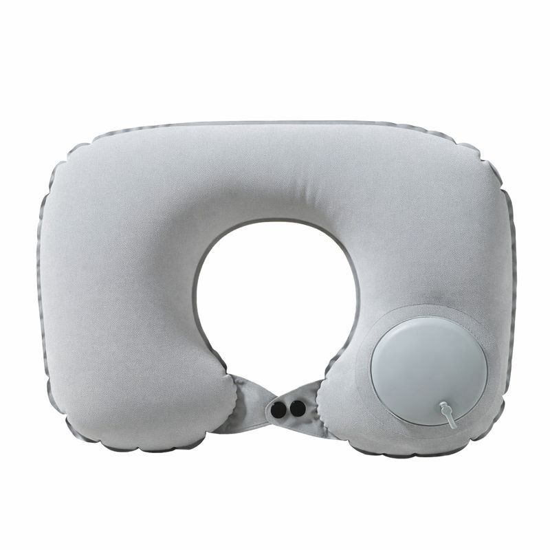 TEMU Almohada inflable ergonómica de U para cuello, cojín de viaje portátil con bomba integrada, plegable y , ideal para coche, avión y descanso