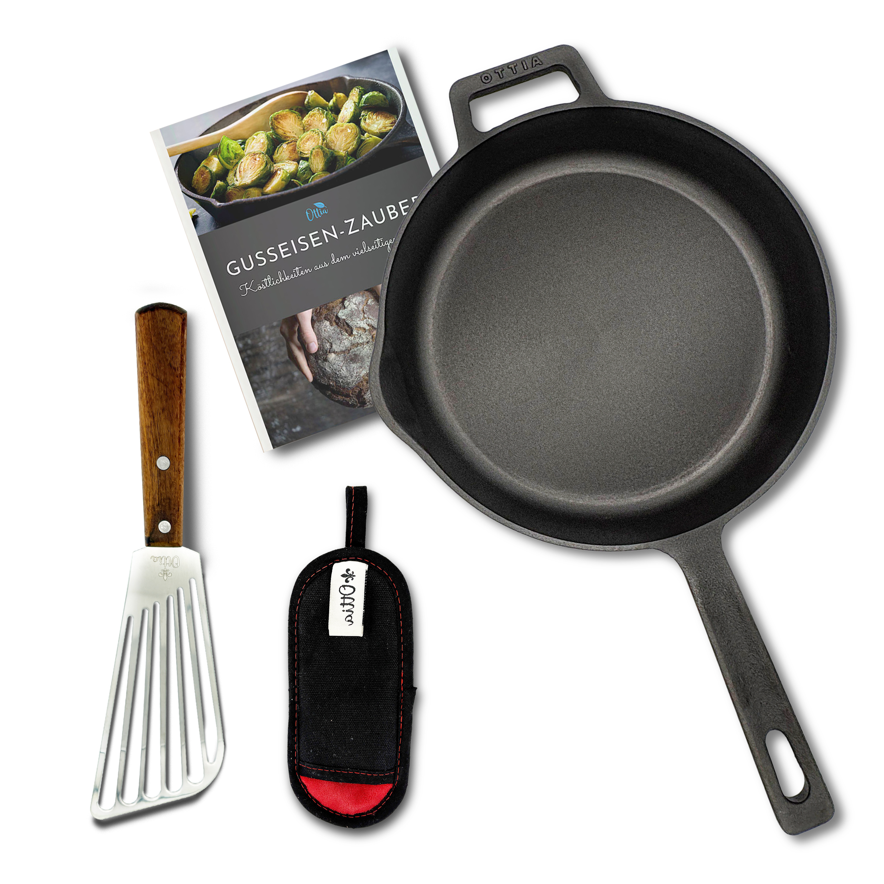 Ottia Cast For Induction – Scratch-resistant And -free, Durable Pure Cast Iron Pan – 24 Cm / 28 Cm