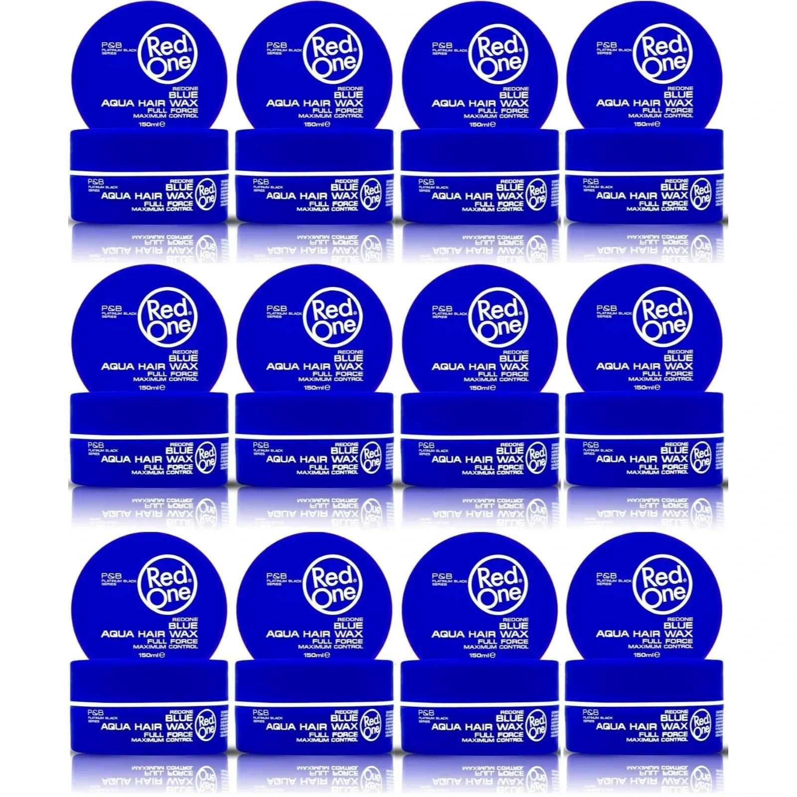 TEMU RedOne Cire Coiffante Wax 150 ml Lot de 12 Bleu Effet Brillant Fixation Forte Controle Styling Coiffant Texture Non Grasse Ideal Tous Types de
