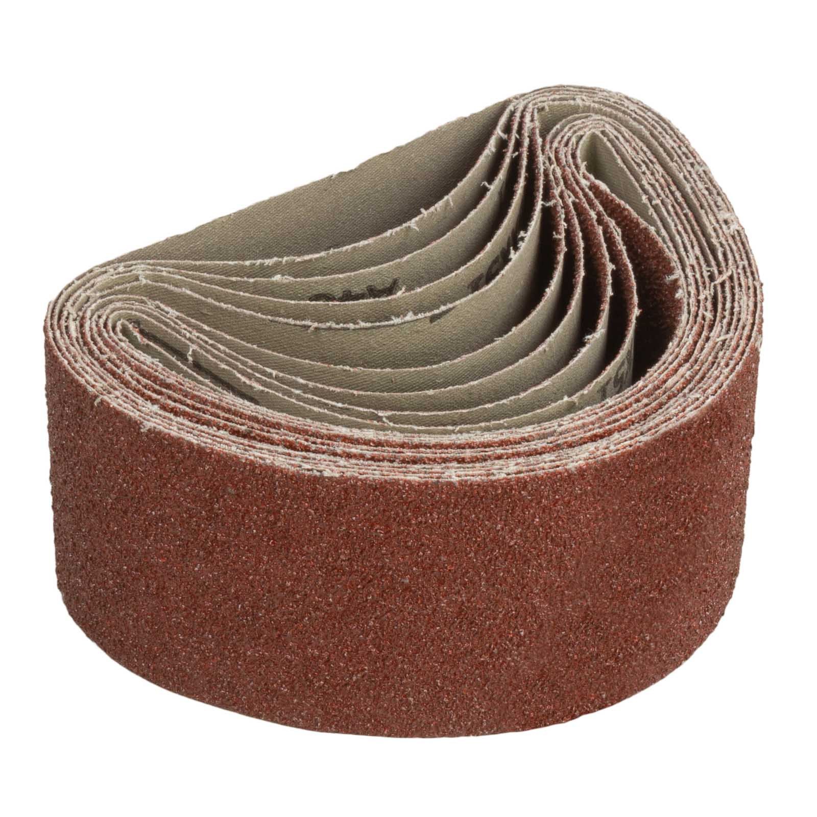 Sanding Belt Sandpaper 75x457mm, 10-piece Assorted For Workshop Sanding