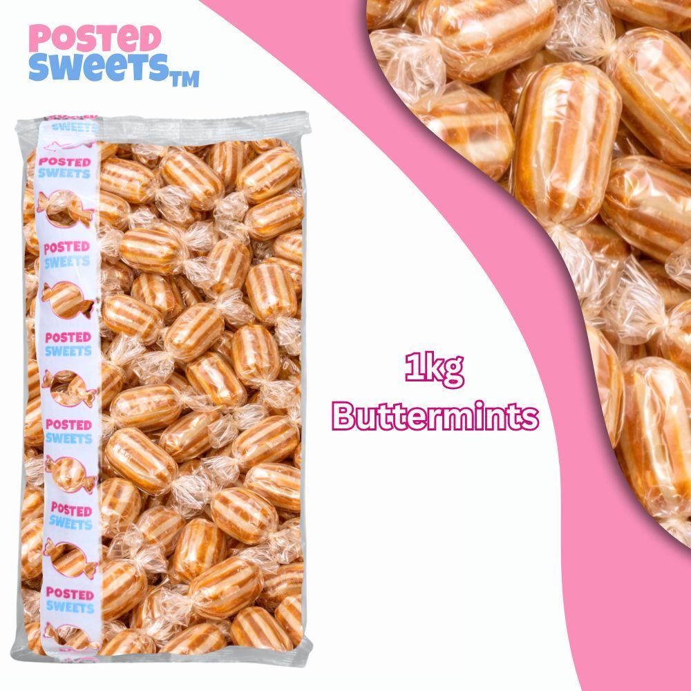 TEMU 1kg Butter Mints – Traditional Creamy Mint Sweets | Classic Retro British Candy Bulk Bag
