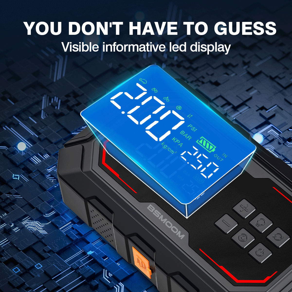 Pornitor auto 8000A cu compresor de aer, pompă de umflat anvelope fără fir, demaror de baterie cu power bank și lanterne LED, cutie de pornire auto 12V pentru toate vehiculele pe benzină sau diesel de 10.0L