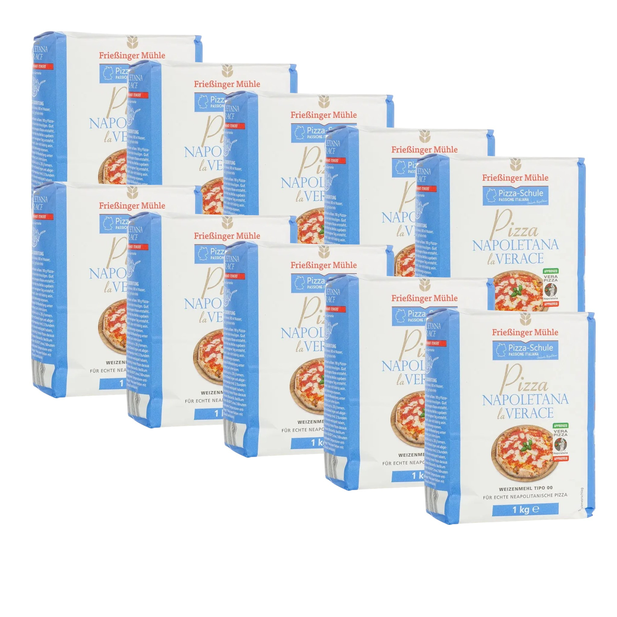 Image of Frießinger Mühle Napoletana La Verace Pizza Flour Type 00 1 Kg (10-pack)