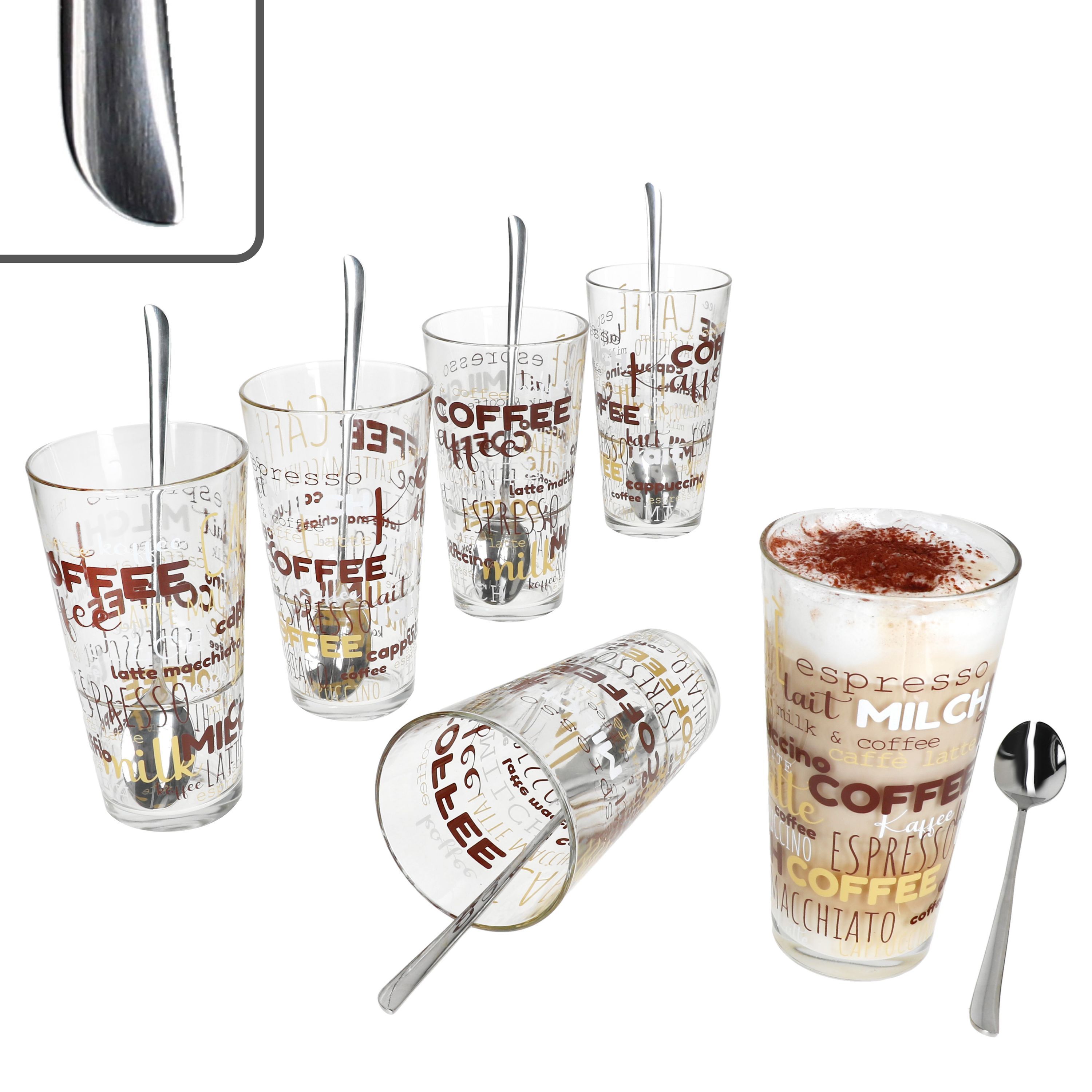 12pcs Set - 6x Candy Glasses + 6x Twist Spoons - 162831 & 747-480