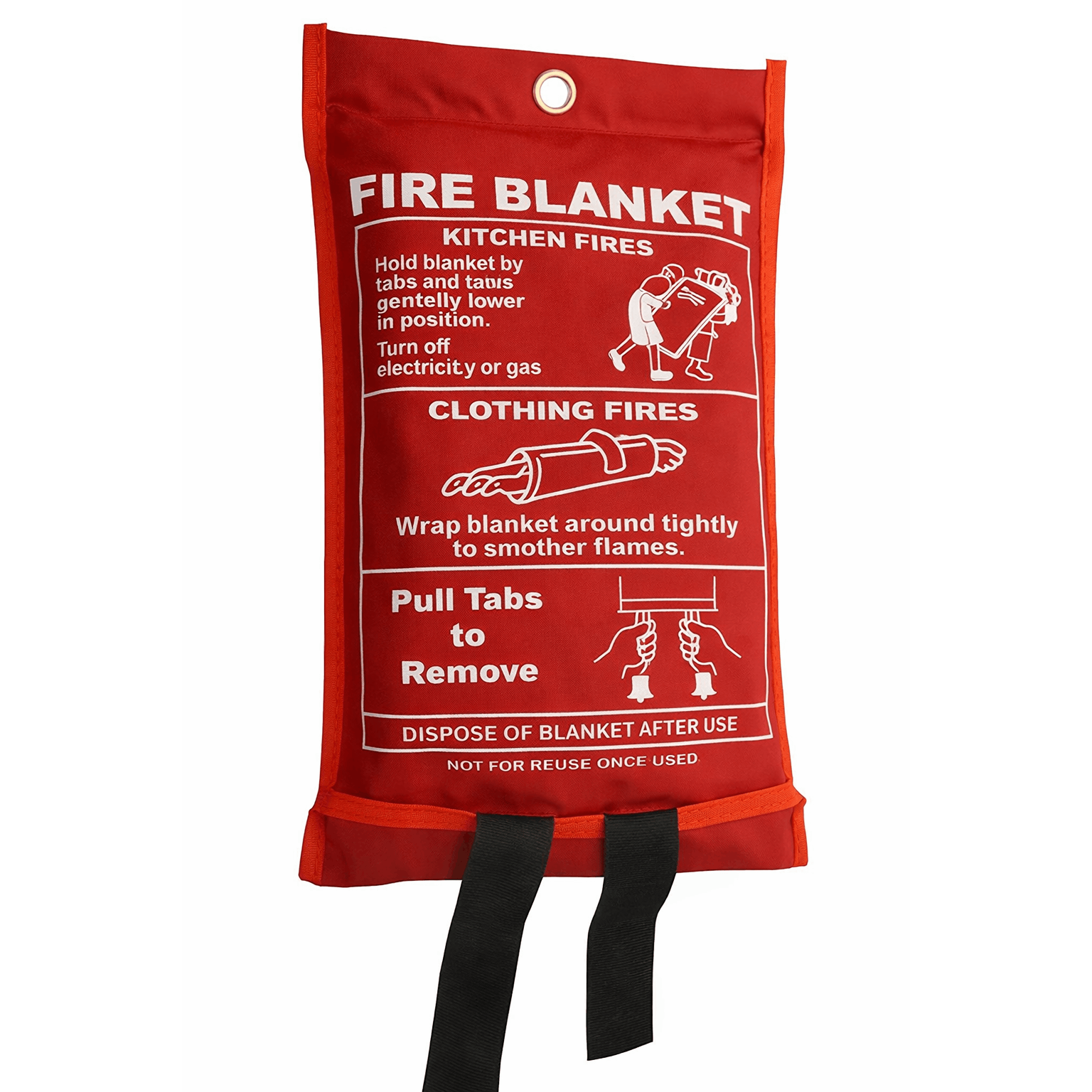 1m x 1m fire extinguisher blanket large quick   with loops fire extinguisher home fire blanket for kitchen office   commercial use blanket and case