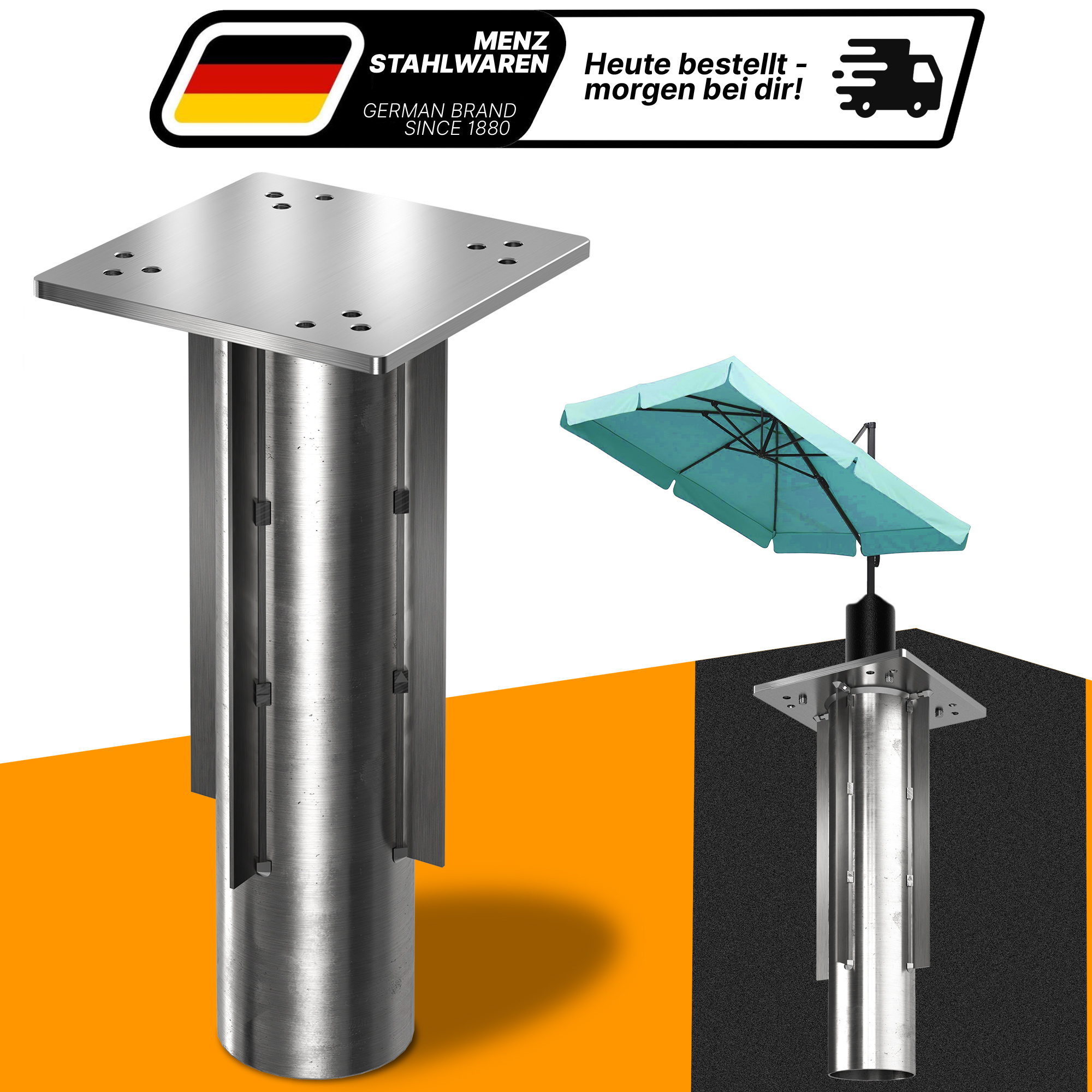 Image of Home Premium - Foundation Anchoring For Sunshades - Cast- Holder Made Of Durable Material - Load Capacity Up To 500 Kg - Versatile For All Shade Types