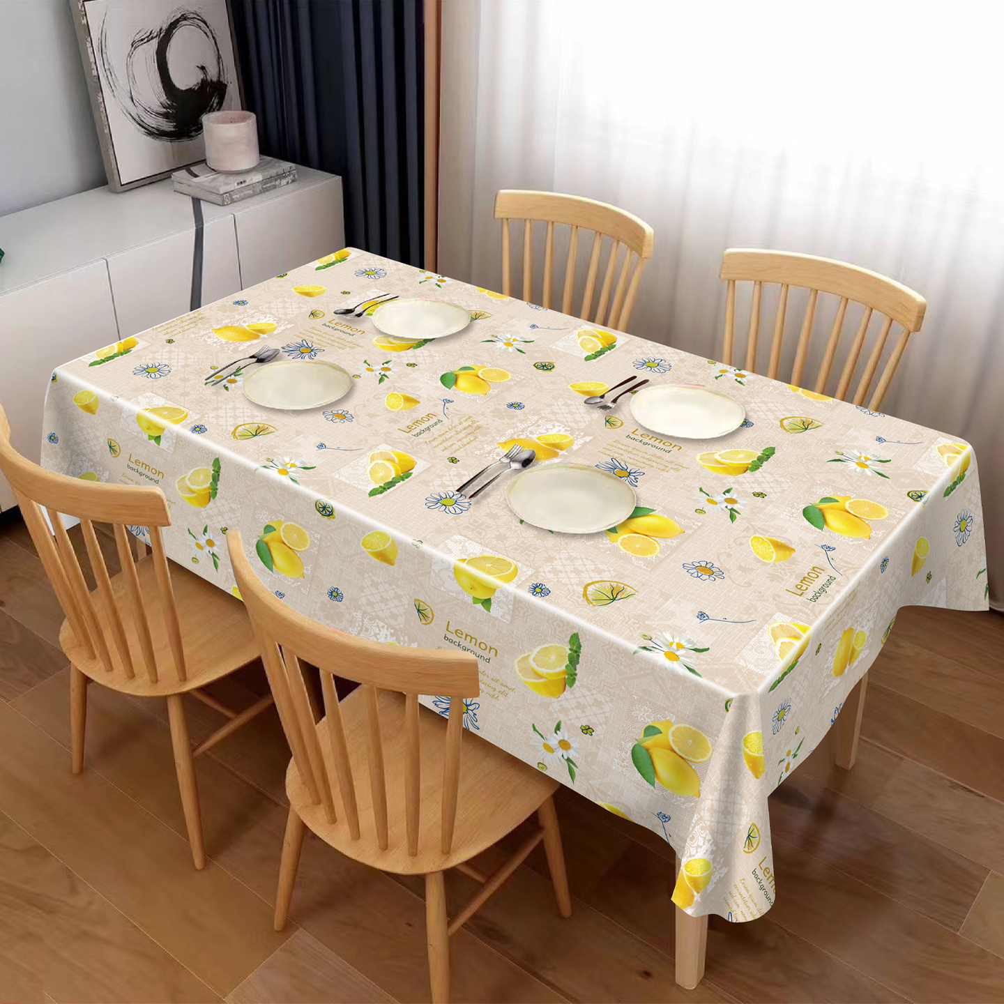 TEMU Mantel de PVC Estampado (6 Tamaños: 140cm + Rectangulares) | Mantel Impermeable de PVC ( Tamaños, Ideal para Mesas) | Mantel de PVC ( 140cm y