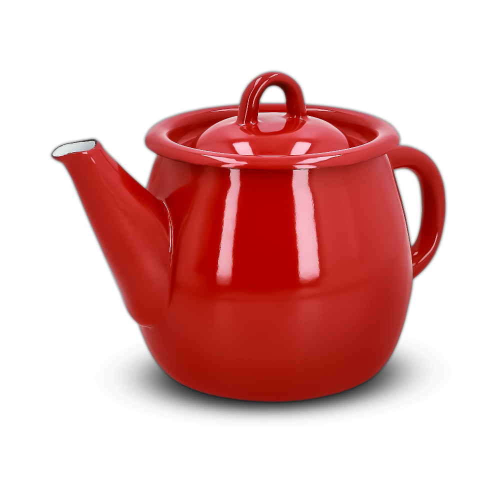 TEMU Kuketo - Enameled Teapot 1l, Tea Kettle, Enameled Steel Teapot For Induction, Gas, Electric Stove, Traditional Retro Kettle, Enameled Cookware,