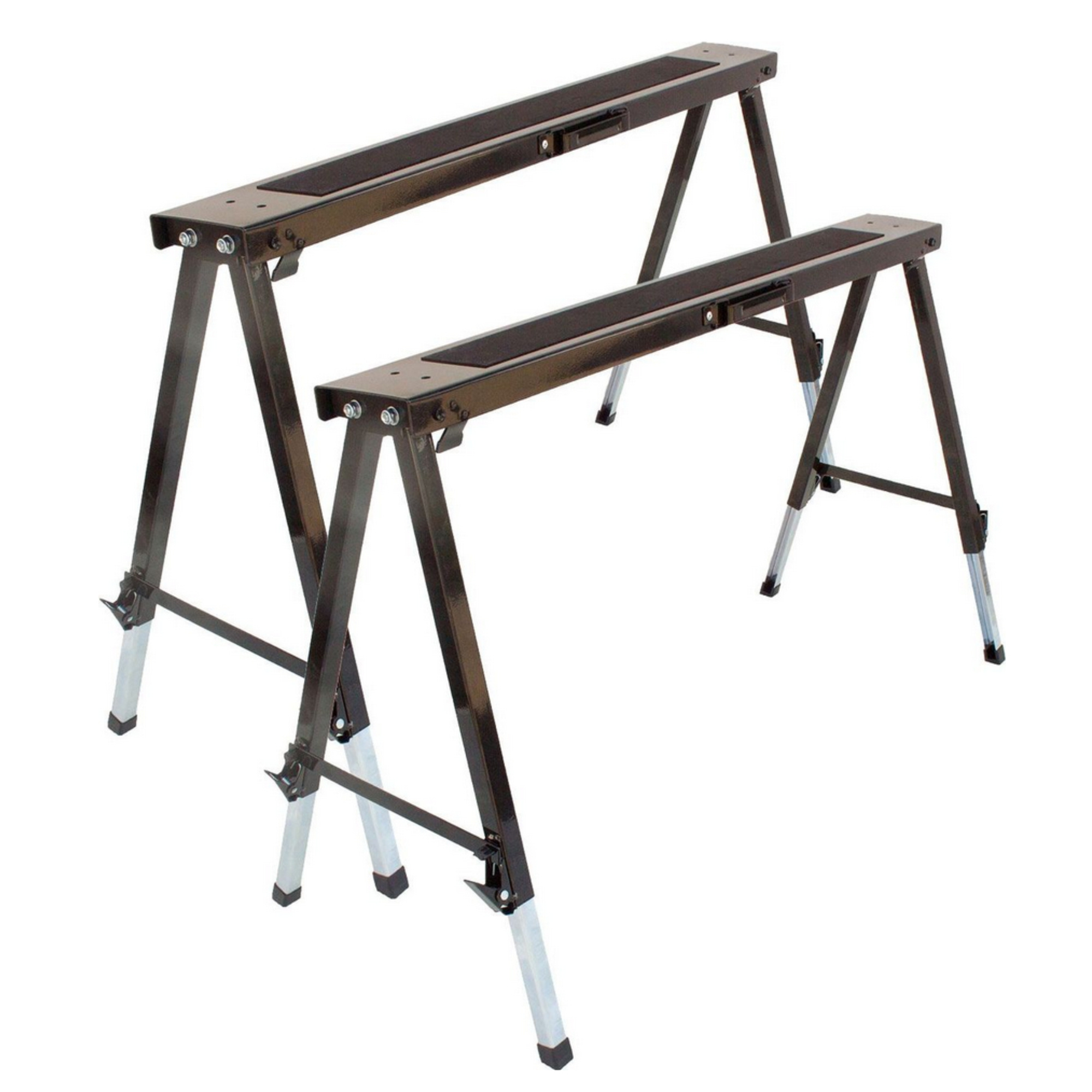 Adjustable Workbench, Folding Bench 2-piece Set With Anti-slip Pads