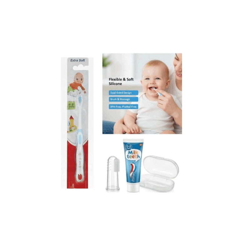 Sanitral Complete Baby's First Toothbrush Kit, 3-Piece Set