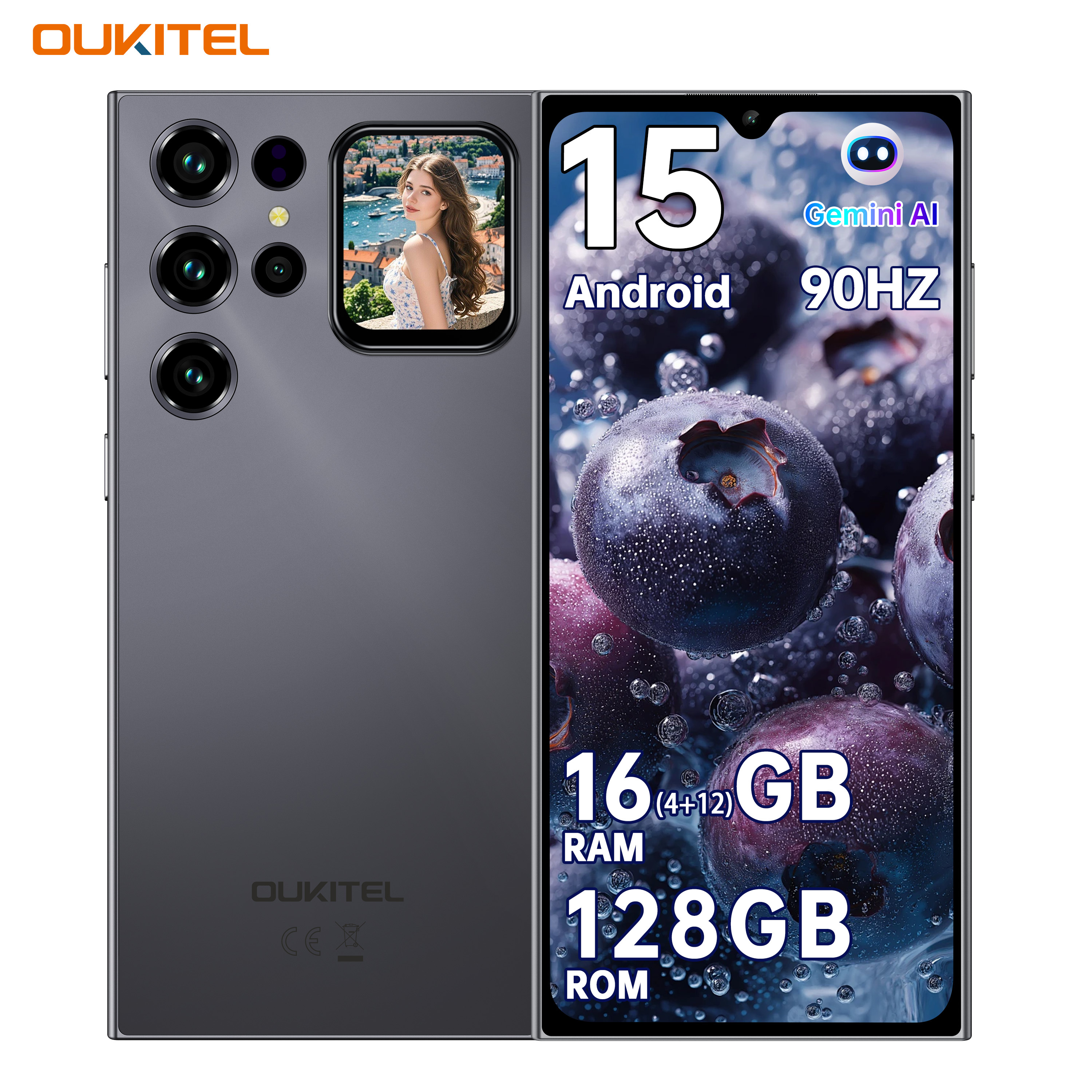 E-shop OUKITEL C62 SE Smartphone ohne Vertrag 6.88 Inch Großer Bildschirm Smartphone, 128GB ROM 16GB(4+12) RAM , 5150 mAh Battery Handy Ohne Vertrag,